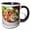 Black/White, variant on 3drose, Cuisine, Poisson Cru, Les Tipaniers Hotel, Moorea - Oc13 Dpb0152 - Douglas Peebles, 11oz Two-tone Green Mug