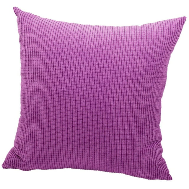 Funda de almohada de pana suave con rayas de maíz de 20'' y 24'' Púrpura 50 x 50cm