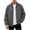 (NEW18)Dark Gray, variant on Men's Full Zip Bomber Jacket Casual Stand Collar Raglan Sleeve Loose Coat Lightweight Daily Commuter Outerwear for Fall