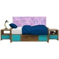 thumbnail image 3 of Jaxx Panelist Modern Padded Headboard - Set of 4 Textured Fun Faux Fur Panels - Full/Queen, Unicorn Pink, 3 of 3