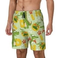 thumbnail image 2 of Daiia Cartoon Dinosaurs Mens Swim Trunks Swim Shorts Quick Dry Swim Shorts with Mesh Lining Pockets-X-Large, 2 of 9