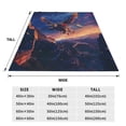 thumbnail image 3 of Honeii Starry Sky Flying Tiger Print Fleece Blanket - Throw Blanket for Bed, Sofa, Couch, Camping, and Travel , Microplush Ultra Soft Warm Blanket-40"x30", 3 of 7