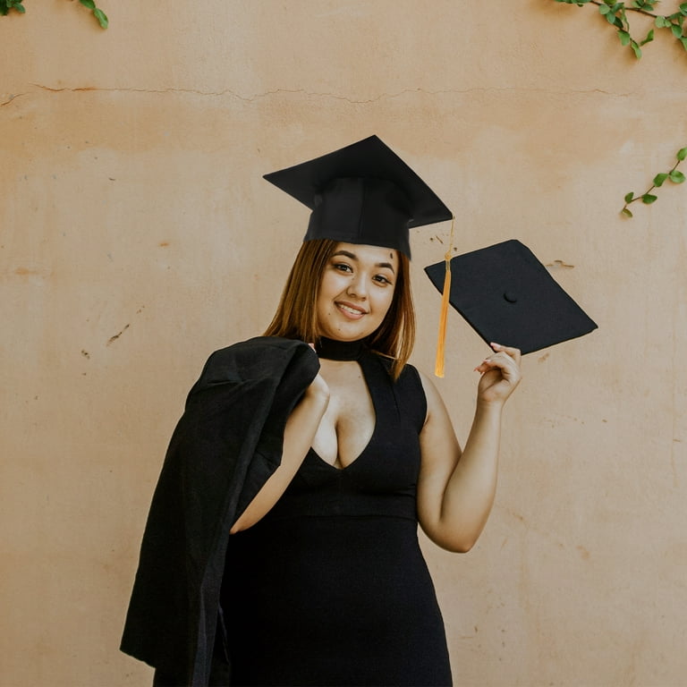 graduation hats Graduation cap Black Adjustable Adults Student Mortar