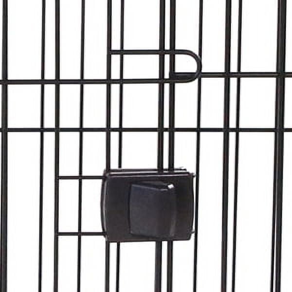 38 inch Dog Crate Furniture Indoor Dog Crate End Table Heavy-Duty Dog Cage with Dog Mat, Three-Door Dog House Black