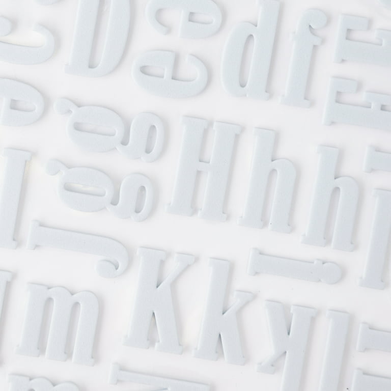 White Mini Alphabet Letter Stickers (1046 pcs)