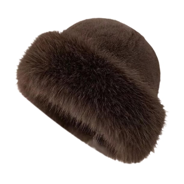 Rongfmy Cossack Hat Russian Hat Women Ear Protection Cap Thicken