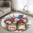 3ft Round Rug 4th of July Floral Area Rugs for Living Room Bedroom ...