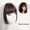Brown, variant on 1pc, elegant 10-inch princess cut synthetic hair bangs clip - natural look, suitable for all face shapes, perfect for daily wear and cosplay