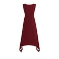 thumbnail image 4 of Gspmoly Robes d'Été pour Femmes 2025, Robes pour Femmes Sans Manches à Col Rond avec Cordon, Décontractées à Volants, Robe Trapèze Courte, Robes d'Été pour Femmes Économies d'Été Liquidation, 4 of 8