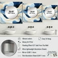 thumbnail image 4 of Designart "Seaside Simplicity" Abstract Square Mirror For Wall Decor - Large Blue Square Mirror Printed Wall Decor - Modern Square Living Room Mirror, 4 of 5