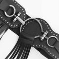 thumbnail image 3 of 1pc Punk Style Leather Tassel Skirt Fashionable Leather Rivet Wide Belt with Tassel (Black Size L 80-98CM (Waist)), 3 of 4