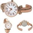 thumbnail image 3 of Blekon Collections Womens 29mm Case Large Numbers Narrow Cuff Bangle Watch, 3 of 5