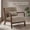 Camel, variant on Mid-Century Modern Corduroy Accent Chair with Solid Wood Frame & Lumbar Pillow, Camel