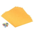 thumbnail image 1 of Unique Bargains Self Adhesive Wall Square Bulletin Felt Board Tile with Push Pin, Yellow 4 Pack, 1 of 5
