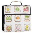thumbnail image 5 of FORMRS Zipper Binder with Shoulder Strap 2-inch Ring 500 Sheet Capacity File Bag, Toasts Pattern, 5 of 5
