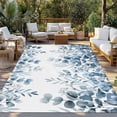 thumbnail image 2 of Blue Green Eucalyptus Leaves Outdoor Rug for Patio/Deck/Porch, Non-Slip Large Area Rug 4 x 6 Ft, Spring Summer Botanical Indoor Outdoor Rugs Washable Area Rugs, Reversible Camping Rug Carpet Runner, 2 of 8