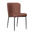thumbnail image 3 of Creative Images Dining Chair with PU Seat and Black Metal legs, Set of 2, 3 of 7