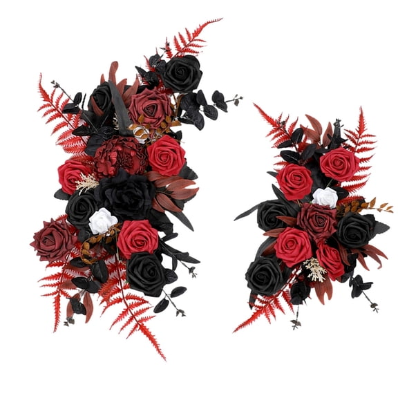 Zeiwohndc Artificial Flower Swag Wedding Ceremony Sign Decoration for Wedding Reception