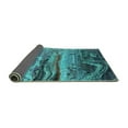 thumbnail image 2 of Ahgly Company Indoor Round Oriental Turquoise Blue Industrial Area Rugs, 5' Round, 2 of 4