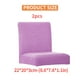 thumbnail image 5 of Advancent Paquete de 2 fundas sólidas para sillas de comedor, funda protectora Universal para muebles de oficina, Protector exterior, funda giratoria, Decoración del hogar Violeta Advancent HA012490-08, 5 of 5