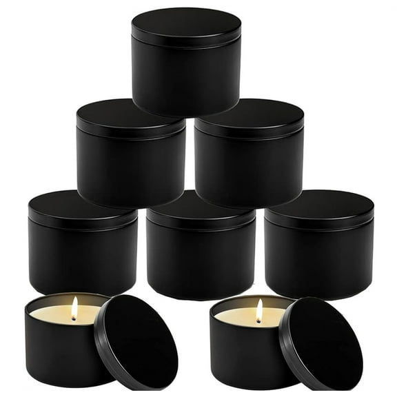 Bexikou 10Pcs Candle Tin,Round Metal Candle Container,Empty Canning Storage Jars Pots with Lid for Candles DIY Set, Candle Jars for Candle Making or Candle Making