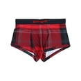thumbnail image 2 of Papi  Brazilian Cut Plaid and Solid Underwear Trunks (2 Pack) (Men), 2 of 4