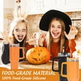 thumbnail image 5 of WILLED 6Pcs Halloween Pumpkin Straw Cover Funny Pumpkin Portable Drinking Straw Tips Cover Reusable Straw Protector Topper for 0.4in Straws, Cup Accessories, 5 of 7