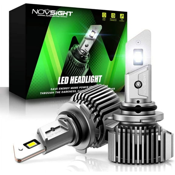 NOVSIGHT 9006/HB4 LED Headlight Bulbs, 100W 20000 Lumens 600% Extremely Brighter High Power 9006 Low Beam Conversion Kit, 6500K Cool White, IP68 Waterproof, 100000 Hours Lifespan Pack of 2