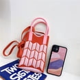 thumbnail image 1 of Bolso para teléfono móvil a cuadros, bolso de mensajero para mujer, mini bolso pequeño, lindo y ligero, bolso de mano para las cuatro estaciones, bolso de punto, 1 of 1