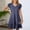 Blue, variant on TMOYZQ Womens Summer Dresses 2025 Ruffle Short Sleeve Smocked V Neck Casual Loose A-Line Swing Mini Dress Sundress