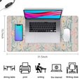 thumbnail image 5 of Long Mouse Pads for Desk,Pink Floral Pattern Desk Mats on Top Of Desks, Desk Mouse Pad Extra Large with 3mm Non-Slip Base and Stitched Edge for Gaming,Office,Work,Home 31.5"x15.7", 5 of 6