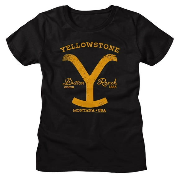 Yellowstone Y With Horse Black Women's T-Shirt
