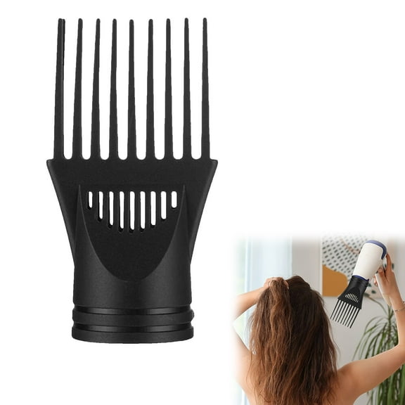 Black Universal Hair Dryer Comb Blow Comb Attachment Hair Styling for Straightening Detangling