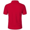 thumbnail image 4 of DDAPJ pyju Men's Short Sleeve Polos Shirts Wrinkle Free Business Casual Solid Collared T Shirt Slim Fit Stretch Golf Shirts with Pocket Sales of The Day Red XXXL, 4 of 6