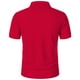 thumbnail image 4 of Manga Corta Top Moda Ocio Color Sólido, Versátil Turndown Cuello de los Hombres Blusa Casual, 4 of 5