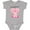 AC-Heather Grey, variant on Inktastic Aditi My Gigi Loves Me Pink Elephant Beautiful Girls Baby Bodysuit