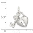 thumbnail image 3 of Sterling Silver Heart & Key Charm QC4602 (21mm x 17mm), 3 of 3