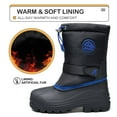 thumbnail image 2 of Bocca Boys Waterproof Snow Boots Black-Blue Slip Resistant Winter Boots 4M, 2 of 6