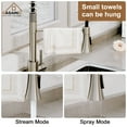 thumbnail image 3 of Single-Handle Spring Standard Kitchen Faucet Deck Mounted Kitchen Sink Faucet with Dual Function Sprayhead and Deckplate Included in Brushed Nickel, 3 of 4