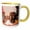 Yellow/White, variant on 3drose, Cavaliers on Red Brick Patio, Mr, 15oz Two-tone Red Mug