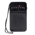 thumbnail image 1 of Radio AM FM portable, casque noir, haut-parleur intégré enfichable, radio transistor AM FM, 1 of 4