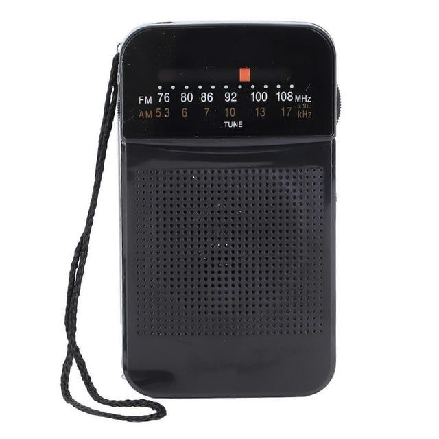 Radio AM FM portable, casque noir, haut-parleur intégré enfichable, radio transistor AM FM
