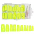 thumbnail image 2 of 100 Pcs Faux Ongles Jaunes Colorés Français avec Boîte à Ongles, 2 of 2