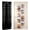 Black, variant on Hoodie Sweatshirt Storage Organizer, 26-Pocket Clear Holder, Pockets Wall Shoes Bag, Portable Closet Wardrobe,63"L X 22"W X 6.3"H,Cabinet Behind The Doors (Yellow)