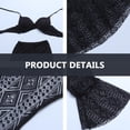 thumbnail image 2 of AURARMLET Women's 3-Piece Black Swimwear Set, Polyester Fiber, , Perfect for Pool Parties and Beach Days, 2 of 6