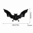 thumbnail image 3 of 3Pcs Halloween Rubber Bat Decorations Hanging Bats For Halloween Party Decor Scary Bat Ornaments For Indoor Outdoor Halloween Decorations, 3 of 8