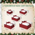 thumbnail image 2 of 5 count Fathers Day Luxury Nesting  Boxes with Lid and  Ribbon  Size Decorative Box Wrap for Present Wedding Birthday Anniversary  Shower Party Favor( Red), 2 of 6