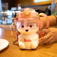 thumbnail image 3 of Inteprter Bear Cup Botella de bebida Regalo de cumpleaños Mirada linda Multipropósito Exquisito Diseño especial Sporting Universal Pink 1000ML Type2 NO2, 3 of 6