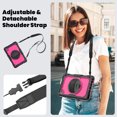 thumbnail image 7 of For Samsung Galaxy Tab A9 Case 8.7 inch, 360 Rotating Shockproof Cover with Stand, Screen Protector, Shoulder Strap (2023, SM-X110/X115/X117), Rose PC, 7 of 7