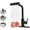 Black, variant on Black Kitchen Faucets with Pull Down Sprayer,Waterfall Kitchen Sink Faucet,Commercial Utility Stainless Steel Kitchen Faucets,Single Handle Kitchen Sink Faucet with Pull Down Sprayer for 3 Function